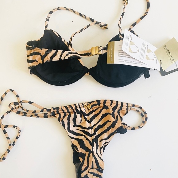 VIX Paulahermanny tiger stripe 2 piece bikini swimsuit - Picture 11 of 12